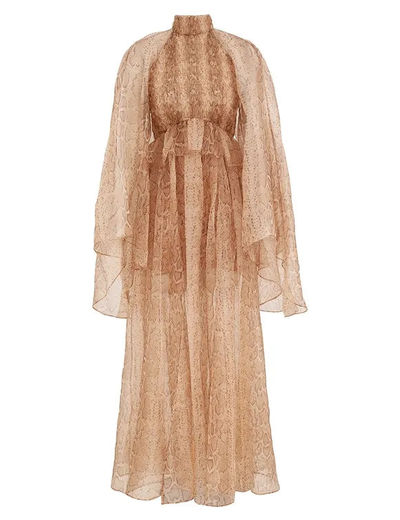 Memento Smocked Flutter Dress