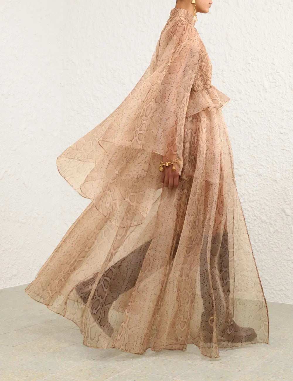 Memento Smocked Flutter Dress