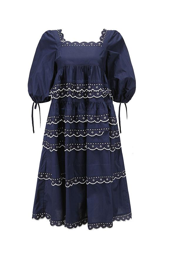 LONI MIDI DRESS NAVY