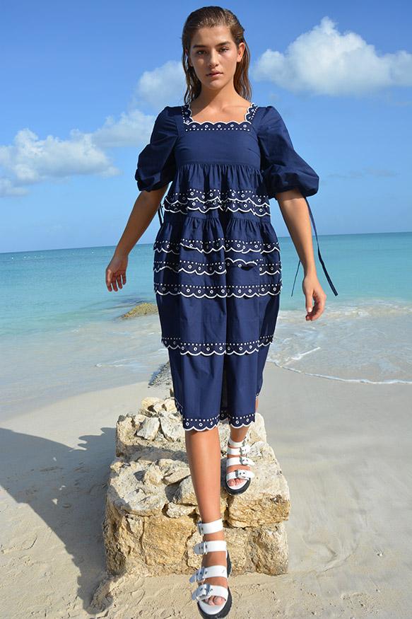 LONI MIDI DRESS NAVY
