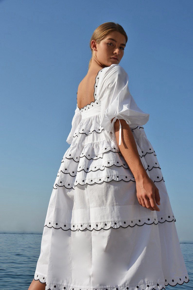 LONI MIDI DRESS WHITE