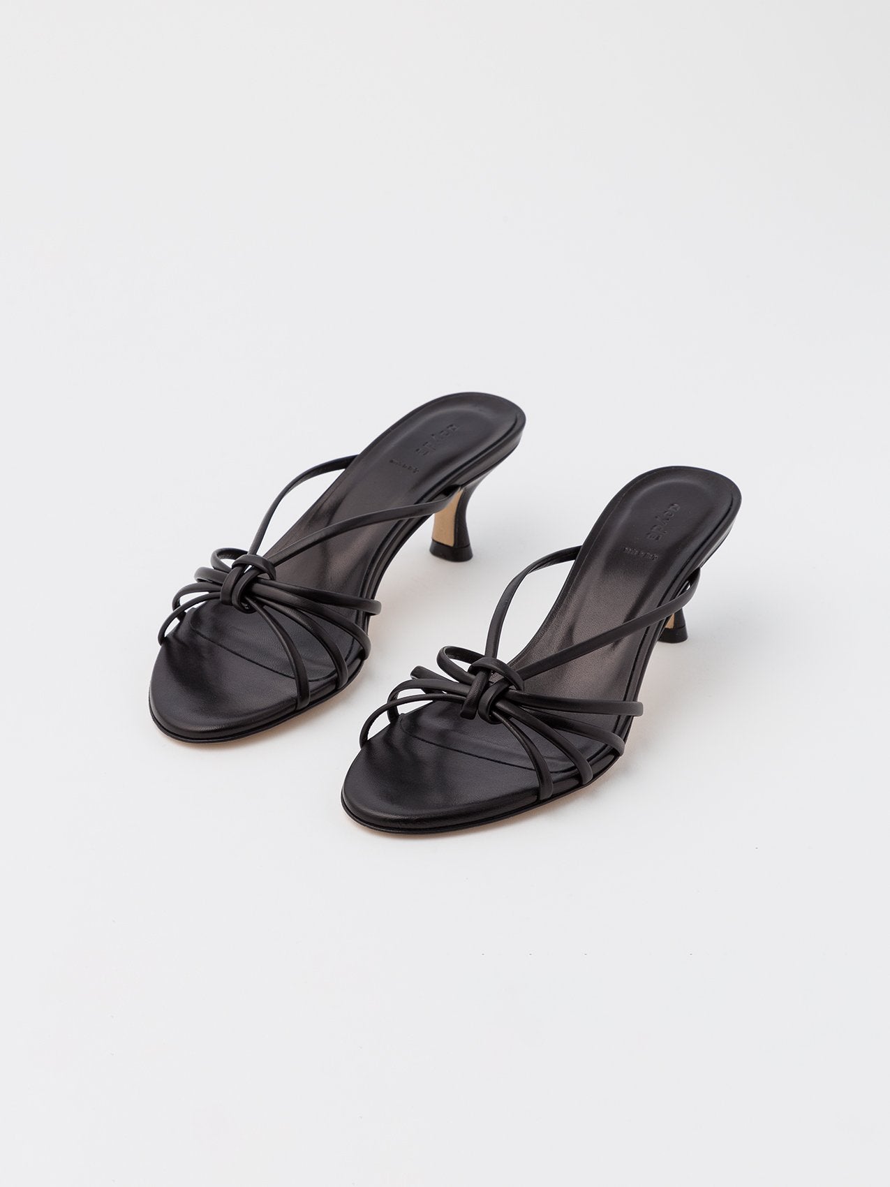 VANIA KNOTTED HEEL - BLACK
