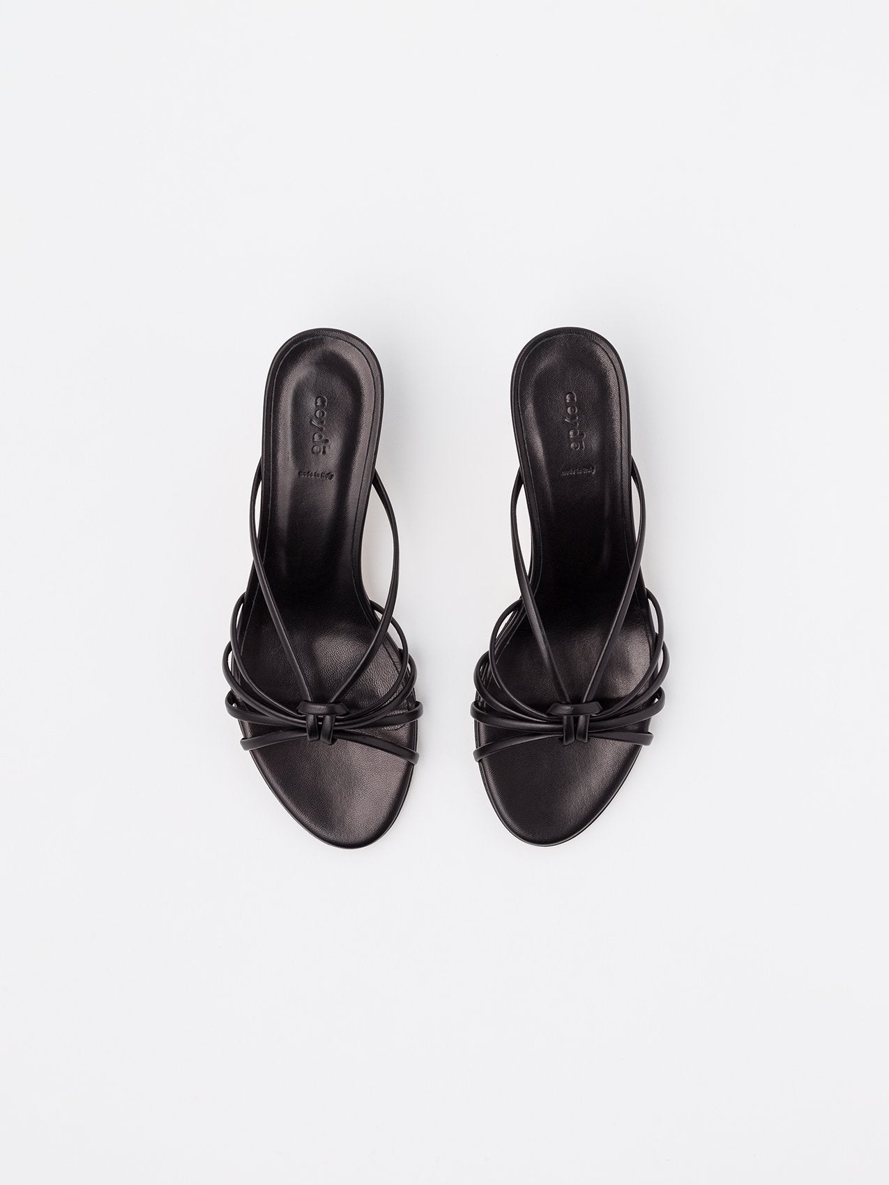 VANIA KNOTTED HEEL - BLACK