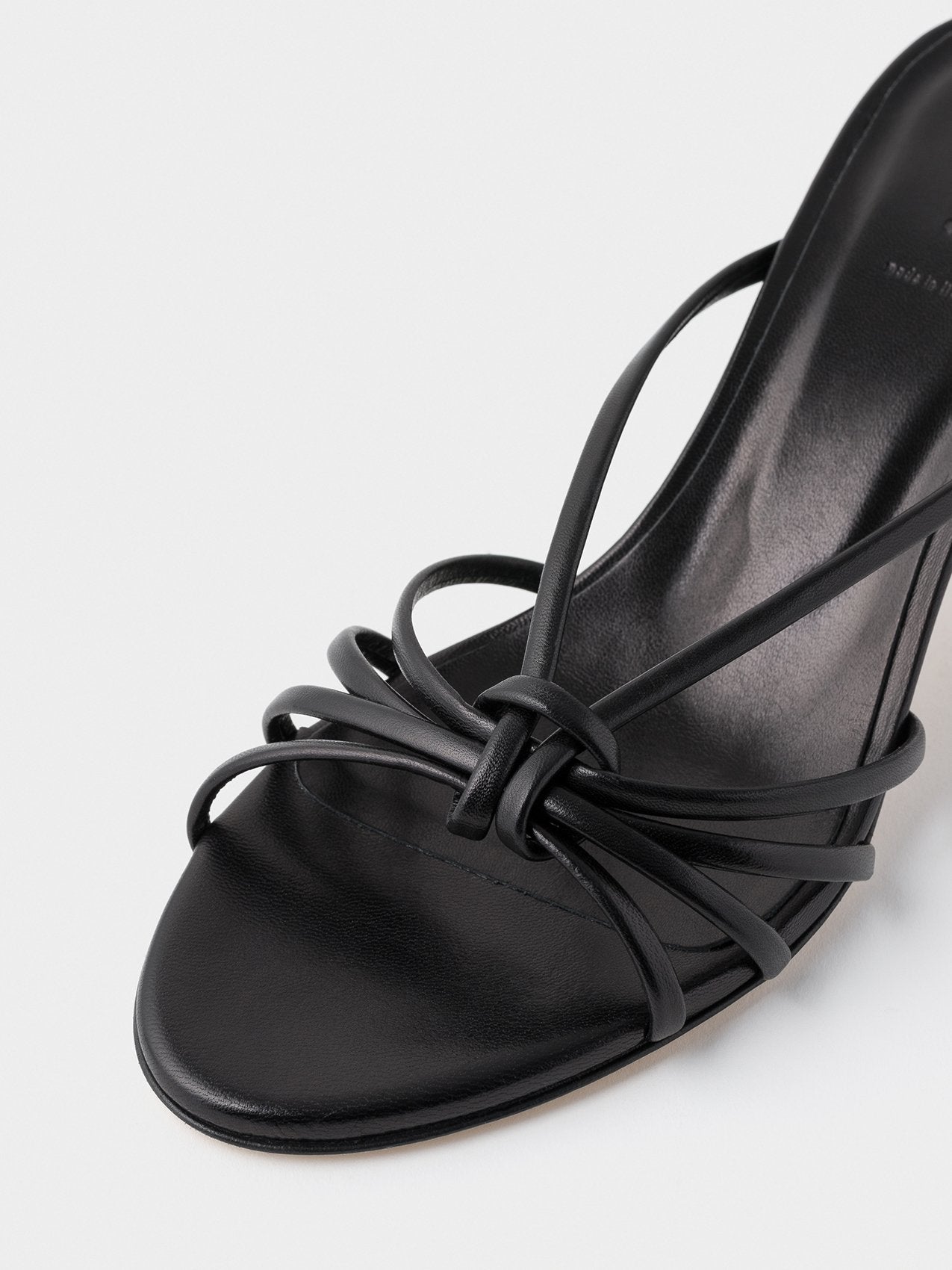 VANIA KNOTTED HEEL - BLACK