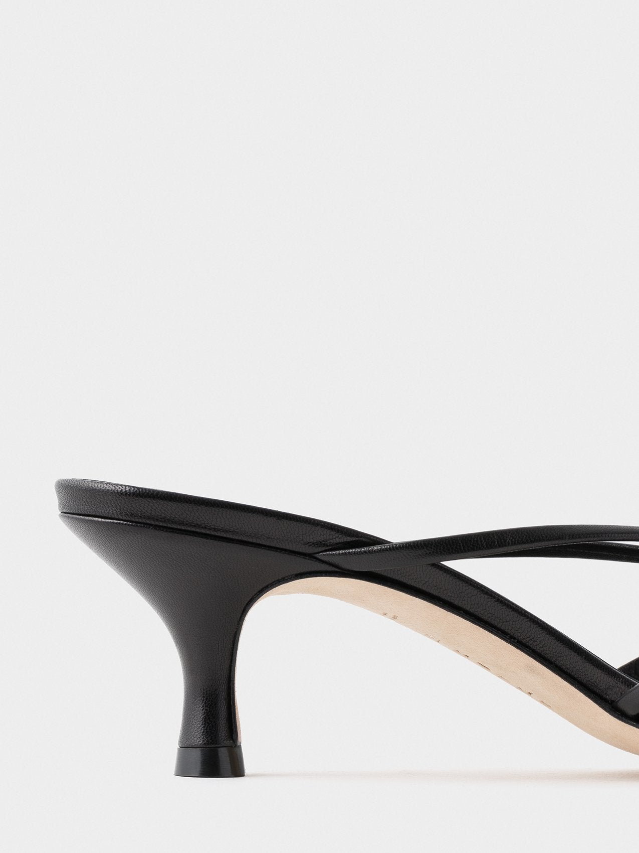VANIA KNOTTED HEEL - BLACK