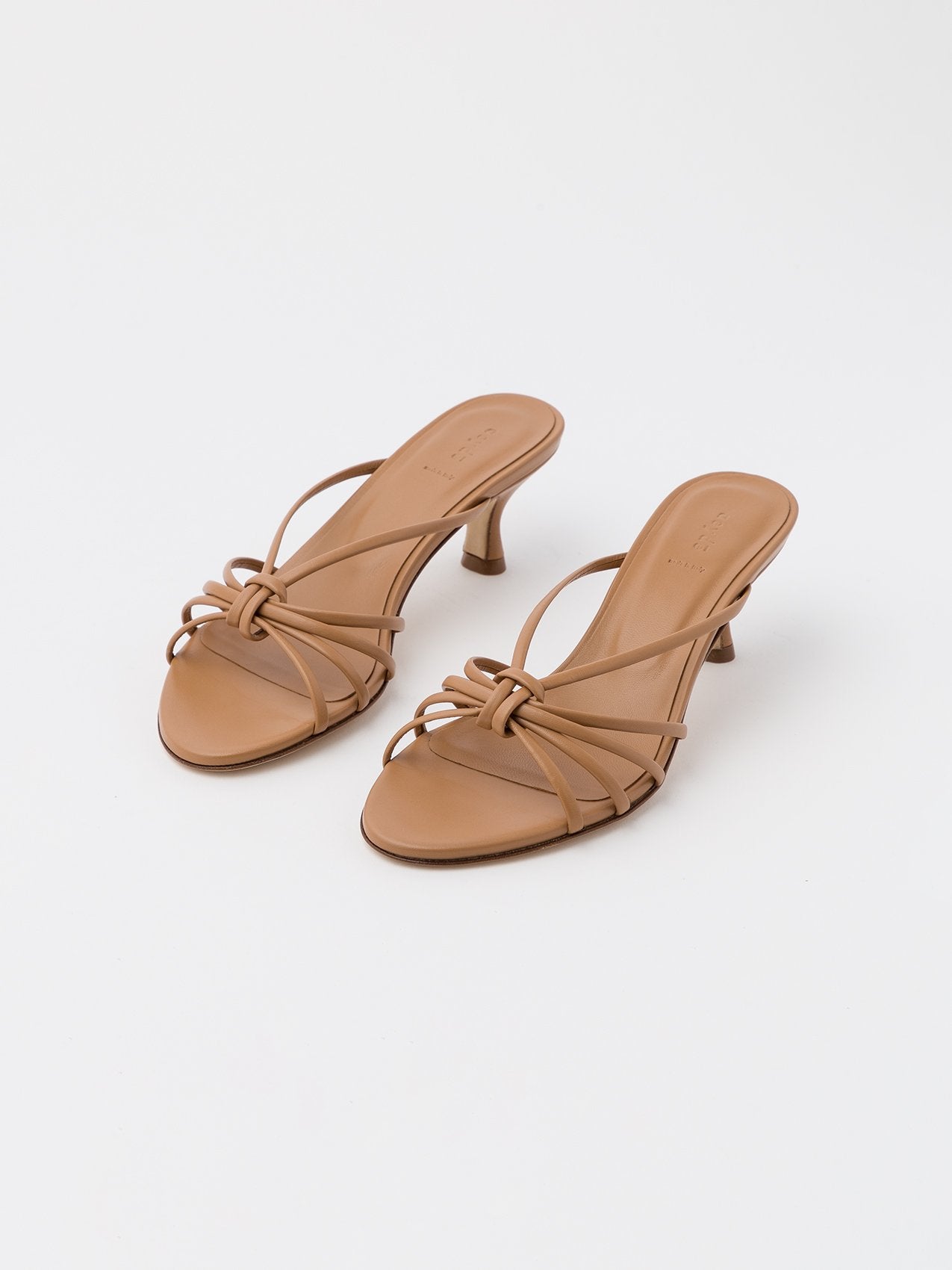 VANIA KNOTTED HEEL - BROWN
