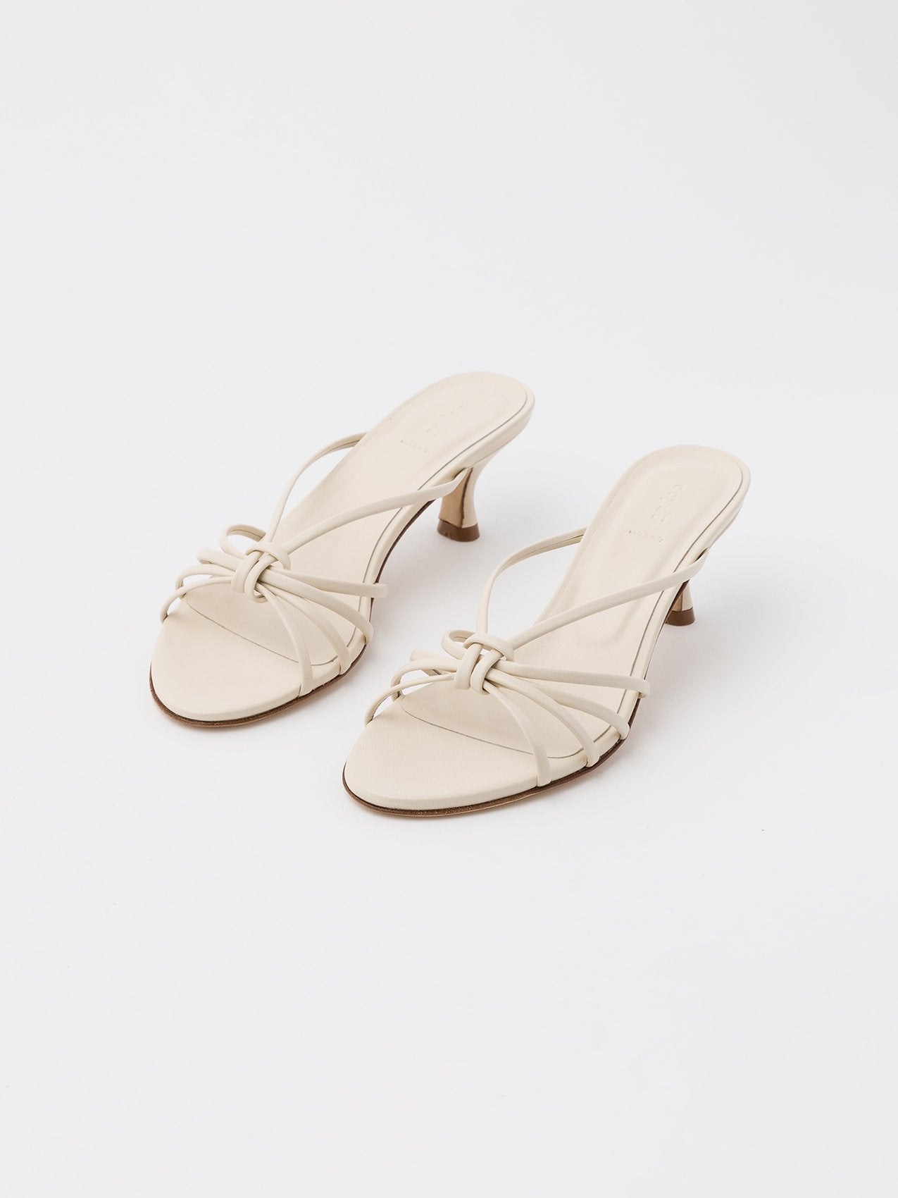VANIA KNOTTED HEEL - CREAM