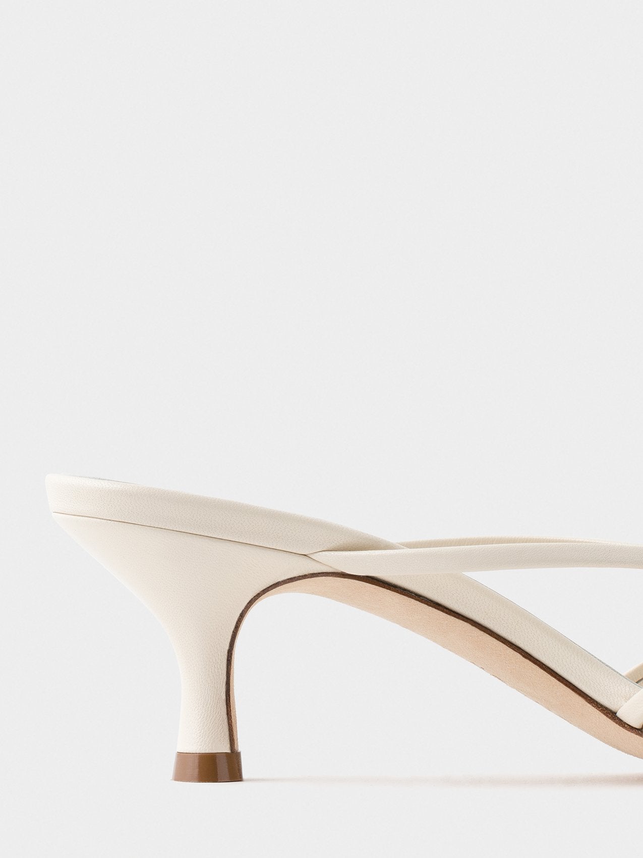 VANIA KNOTTED HEEL - CREAM