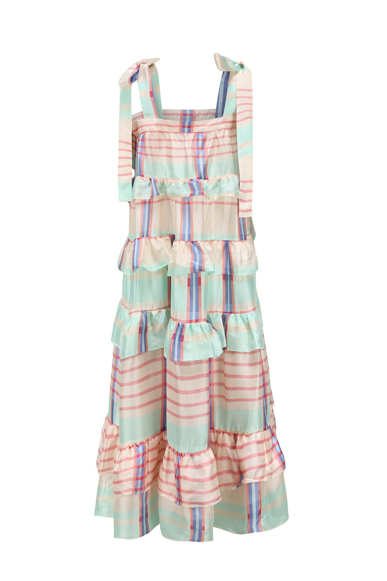 EMILY TEIRED MAXI DRESS PICNIC STRIPE