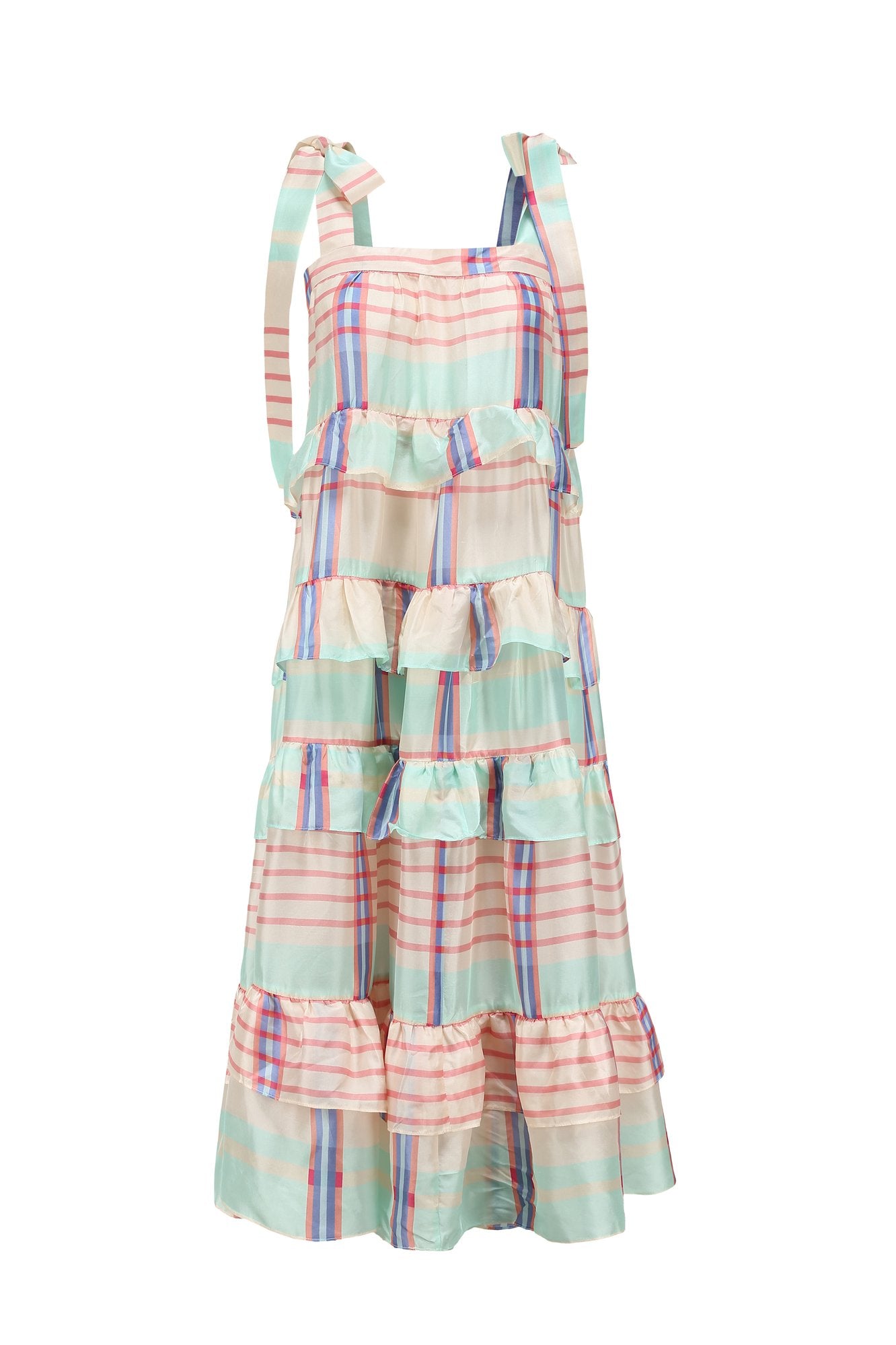 EMILY TEIRED MAXI DRESS PICNIC STRIPE