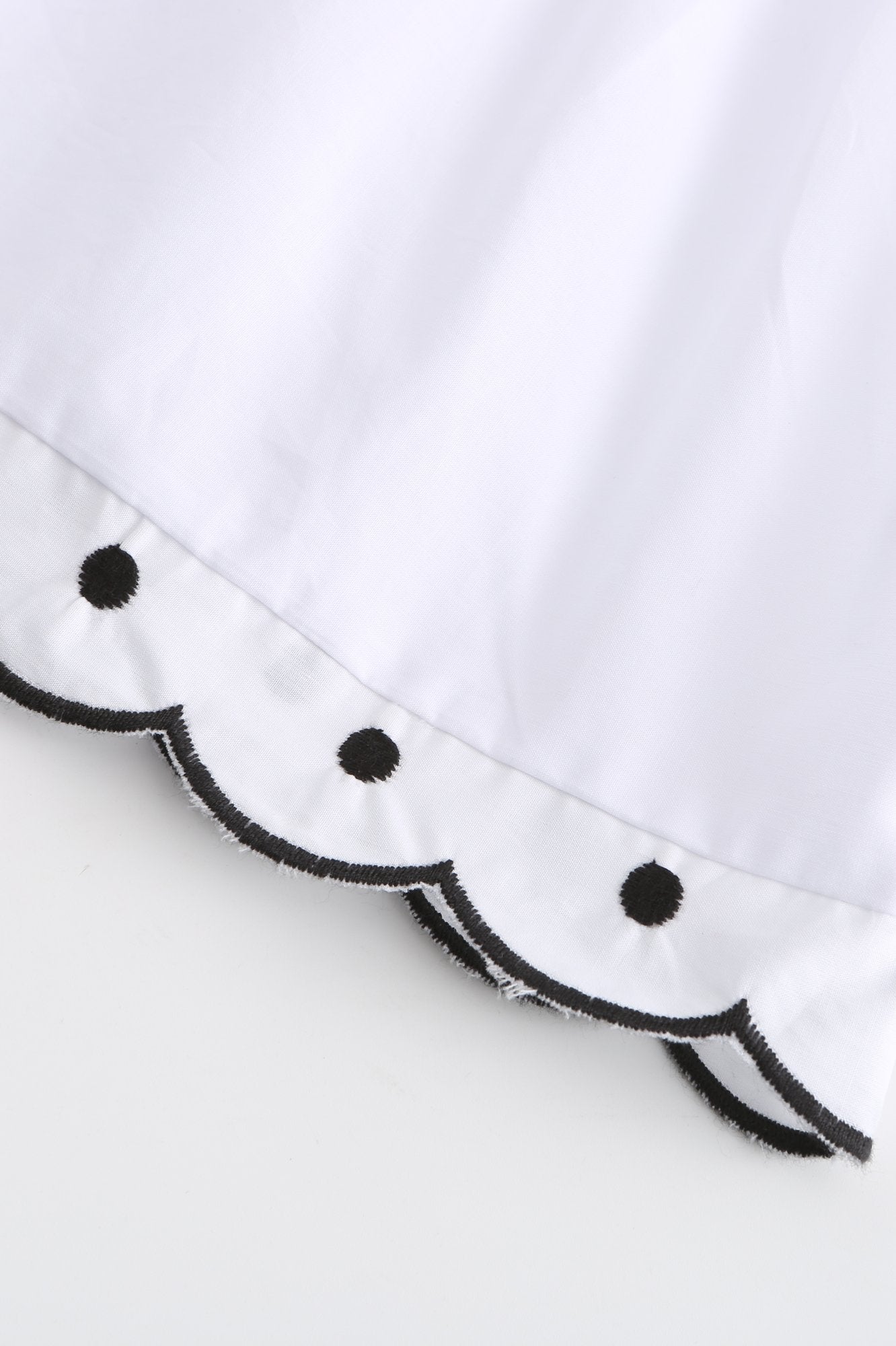 LAURA SCALLOP MINI DRESS WHITE