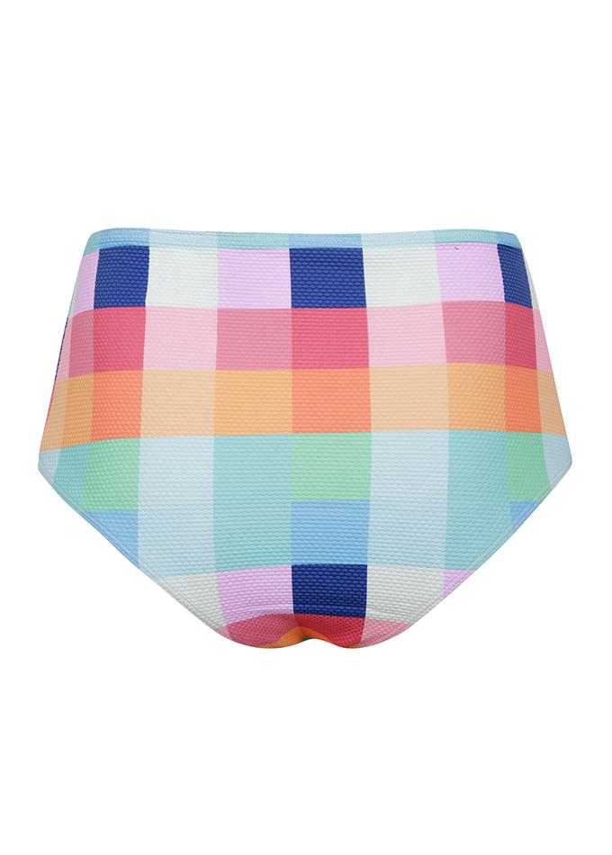 AMBER COLOUR BLOCK BIKINI SET
