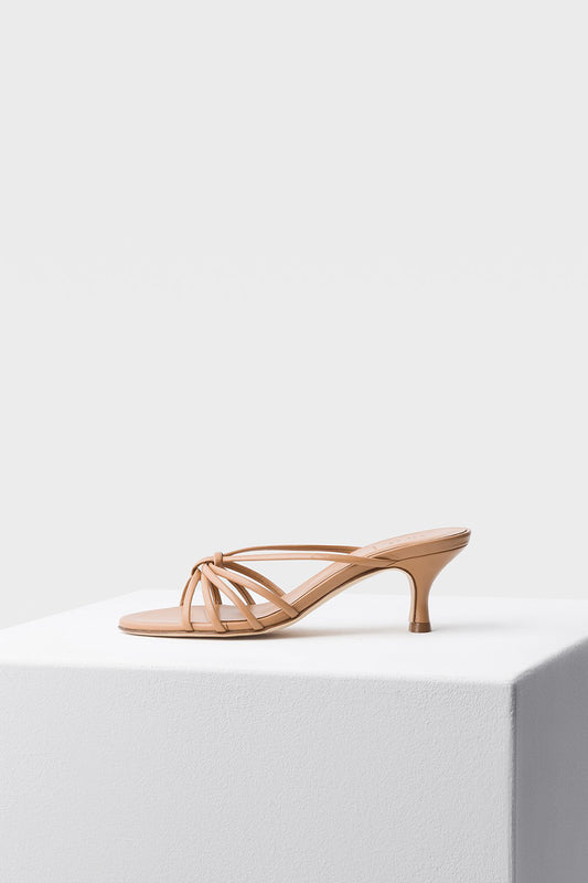 VANIA KNOTTED HEEL - BROWN