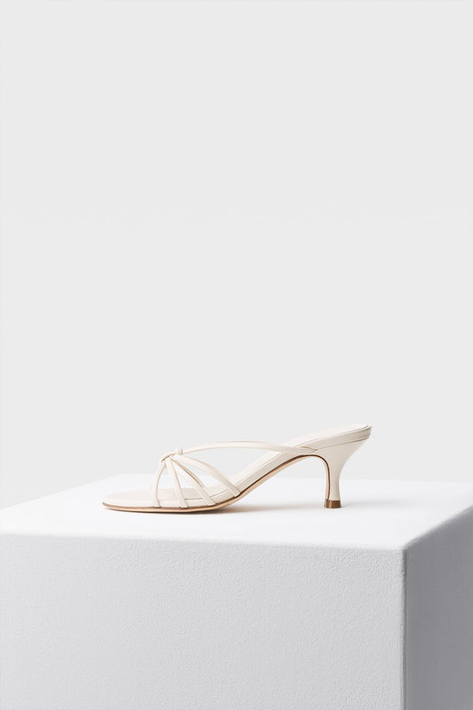 VANIA KNOTTED HEEL - CREAM