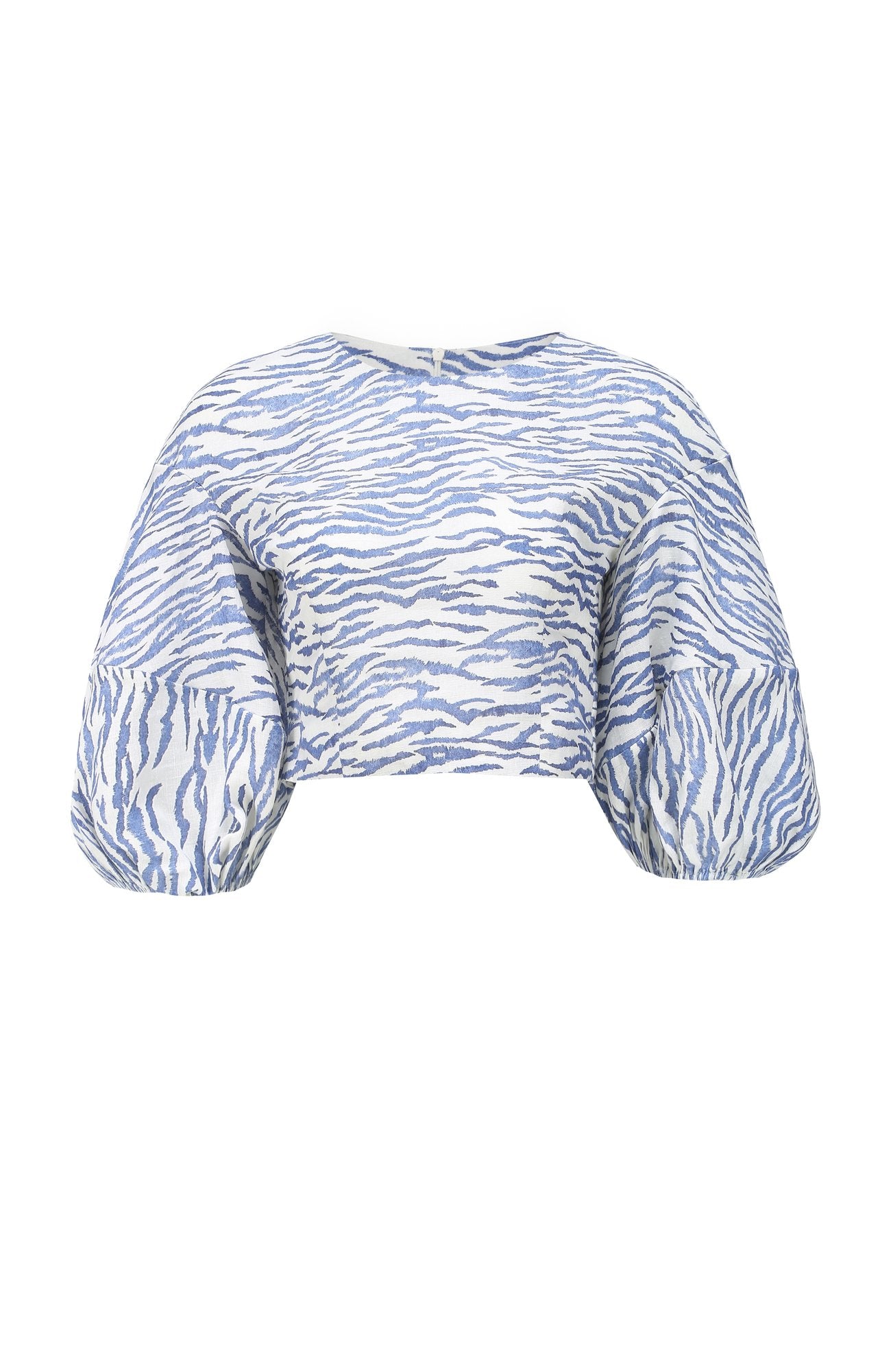 INNI PUFF SLEEVE TOP ZEBRA